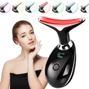 Red Light Massager for Face and Neck 7 in 1 Mini Facial Toning & Rejuvenation Device with  face beauty machine Electric Gua Sha Tool