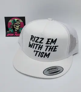 Rizz Em With The Tism Hat | Flirty Funny Comedy Humorous Accessories
