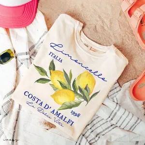Comfort Colors Limoncello La Dolce Vita T-Shirt, Summer Vibe Tee, Refreshing Lemon Graphic Tee, Italian Summer Shirt, Women Top, For Woman
