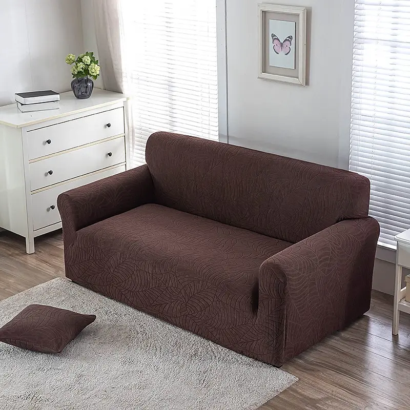 Nordic Vintage Sofa Cover, Elastic Leaf Pattern, Washable Protection, Anti-Dirty Pet Proof, All Seasons, Stretch Sofa Cover, Washable Sofa Slipcover, Washable Sofa Protector
