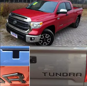 Matte Black finish ABS 3D Tailgate Trunk Emblem Letter Pieces For Toyota Tundra 2014-2021 Pickup Tail Box Sticker