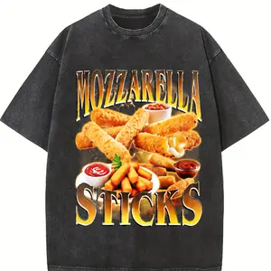 Mozzarella Sticks Vintage Graphic T-shirts, Funny Mozzarella Tshirt, Retro Food Lover Funny Gag Tshirt, Weird Shirts, 90s Graphic Trendy Tee