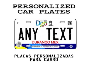 Personalized Durango Car Plate - Decorative Aluminum Plate with High-Gloss Finish