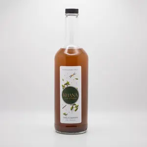 Khana Vanilla Cardamom Syrup - 750ml Glass Bottle with Rich Spices for Coffee and Tea Lovers All Natural Premium Beverage Enhancer