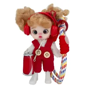 Naba HuaJuanjuan Cute Fashion Movable Joints Plush Dolls Doll Bag Charm Key Chain Phone Charm