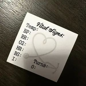 Vital Signs Sticky Notes w/ I&O and Turns!