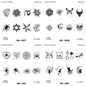 32pcs waterproof Temporary Tattoos For Women Men,High Quality,Festival Accessories Birthdays Halloween Tattoos