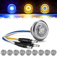 10pcs 3/4 inch Amber to Blue Marker Lights