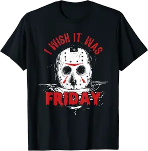 Funny I Wish It Was Friday Halloween Horror Movie Costume T-Shirt - Jatinderpa Shop 91B0B7RRYN2G