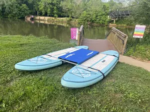 The Paddlemaran - Easily connect two paddleboards for more stability and fun.