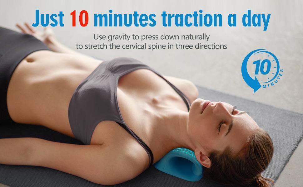 Ergonomic C-curve neck traction design