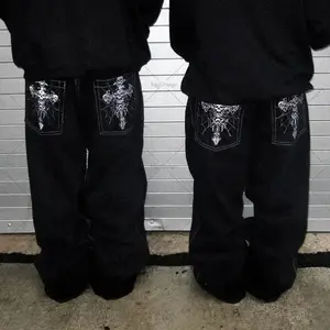 JeansBaggyPantsVintage2000SHip-HopPunkRockFashionVersatileDenimLooseStreetwearPocketTrouser