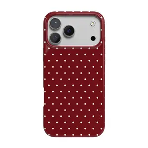 Casely iPhone 17 Pro Max Case | On the Dot | Maroon Polka Dot | Compatible with MagSafe | Classic Ultra Thin Design