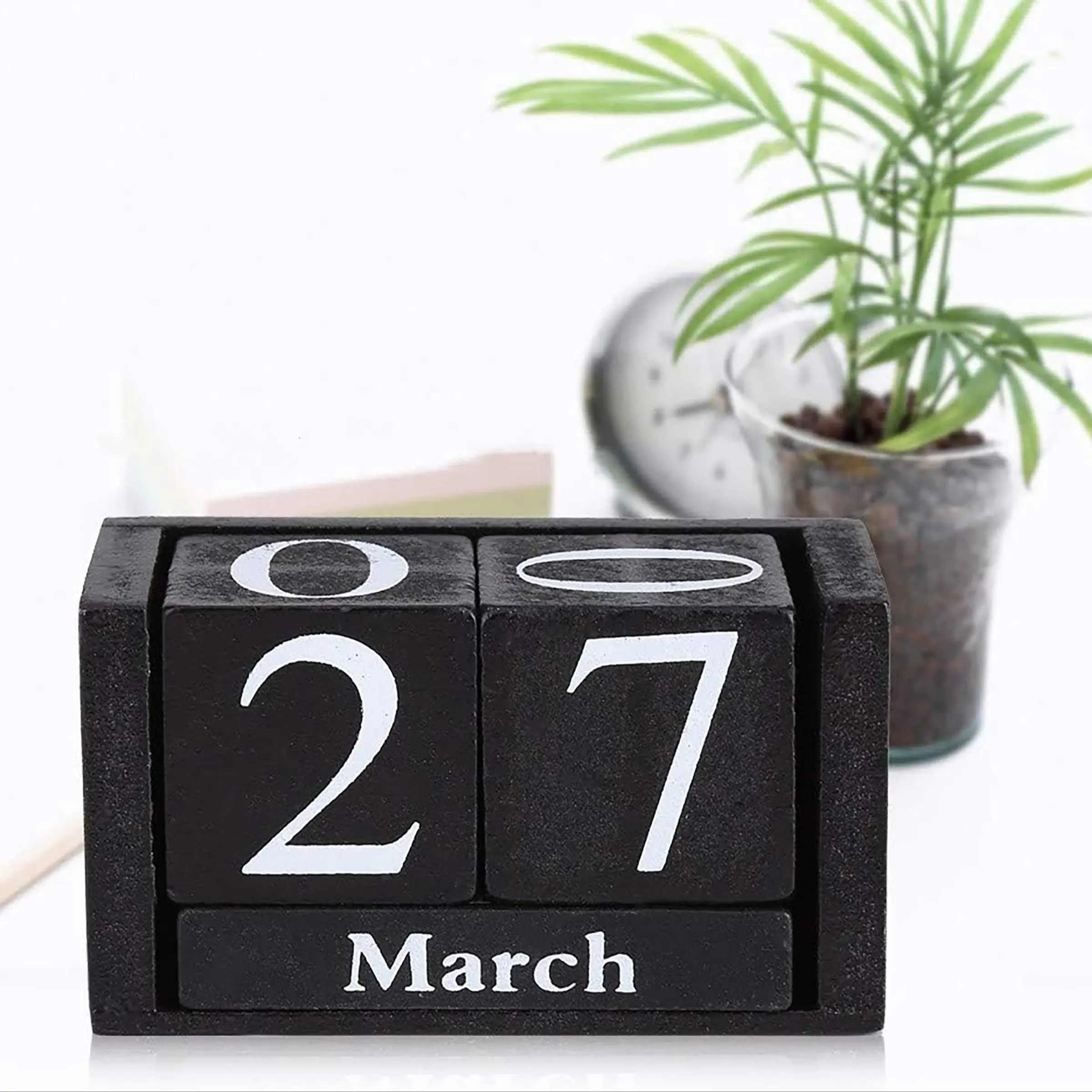 Simple Creative Wooden Flip Page Calendar, Desk Calendars, Home Desktop Study Desk Organizer, Office Organizer, Durable Wood Material Design, Calendar Planner, Perfect Gift Idea