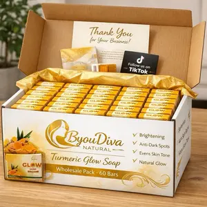 ByouDiva Turmeric Glow Soap – Wholesale Pack (60 Bars)