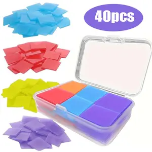 40/80 Piece DIY Diamond Painting Clay Kit with Glue and Silicone Blocks, Perfect for Crafts, Mixed Colors, Ideal for Diamond Art Projects