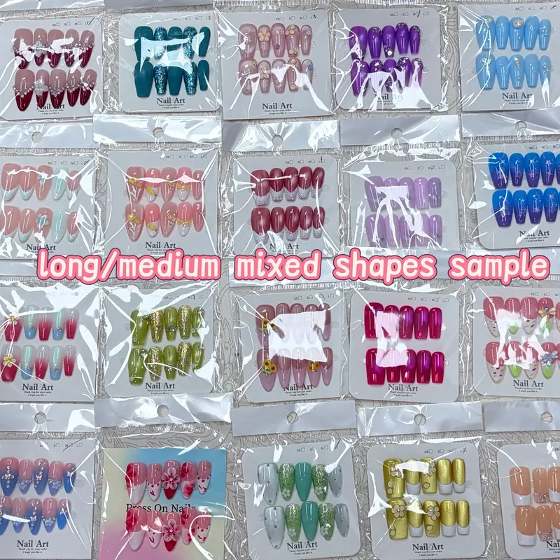 Cindy:XZH.$30 for 20 pairs handmade press on nails optional size+length+shape
