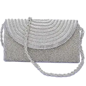 MAWC Handmade Beaded Purse Bag for all Occasions, Weddings, and Bridal Showers - Chic Vintage Evening Handbag Sparkling Beads Clutches