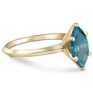 1 1/2Ct Marquise Solitaire Diamond Engagement Ring White, Yellow Gold Lab Grown