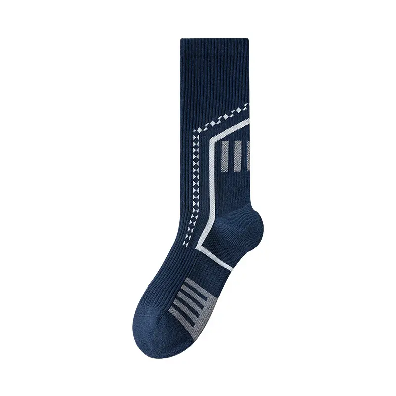 Professional Sports Men's Socks Pressure Basketball Socks Reflective Cycling Outdoor Thick Towel Bottom Hiking Calf Running Mid-Calf Socks