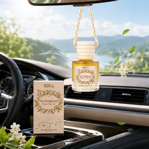 Scented Car Air Freshener Long Lasting Car Diffusers Style Hanging Car Freshener 8ML Cologne Fragrance Bottle Rearview Mirror Charm Car Interior Accessory Gift