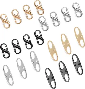 Lock Combo, Total 21PCS Clips Anti-Theft, Locks Anti-Theft for Luggage, Clothing, Backpacks, Boots, Purses, Travel Outdoor Sports(Black, Silver, Gold)