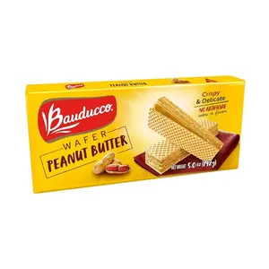 Bauducco Peanut Butter Wafers - Crispy Wafer Cookies With 3 Delicious, Indulgent Decadent Layers of Peanut Butter Flavored Cream - Delicious Sweet Snack or Desert - 5.0 oz (Pack of 1)