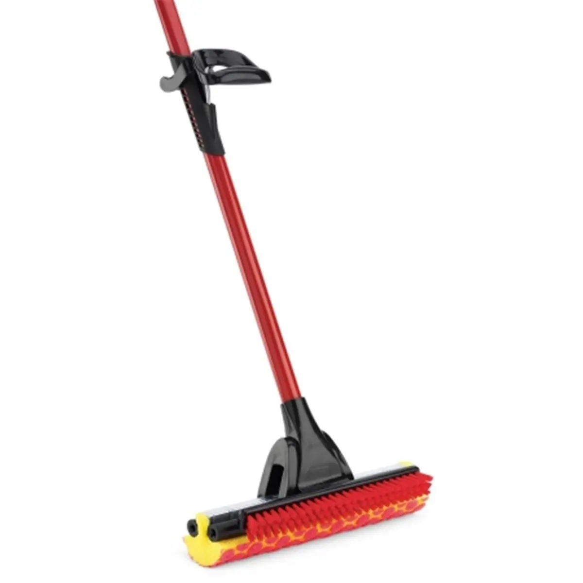 212 MAIN Roller Sponge Sweep Mop (Model 00955) - Long Handled Push Sweeper Mop, Absorbent Floor Cleaner Wipes, Angled Head, Steel Components, Extra-Thick Scrub Brush, Push Sweeper Mops