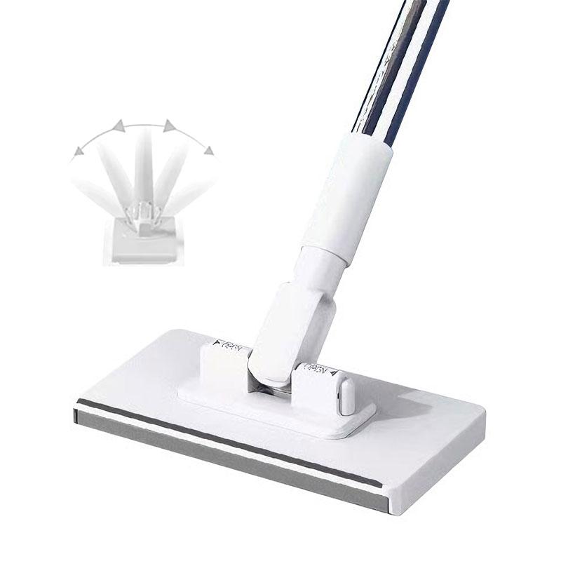 Adjustable Reusable Clamp Mop – 3-Piece Handle Up to 48”, Use Long or Short, Strong Grip for Paper Towels, Rags & Wet Wipes, No Refill Needed