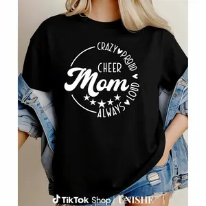 Matching Cheer Group Tee – Loud Crazy Proud Cheer Mom Shirt