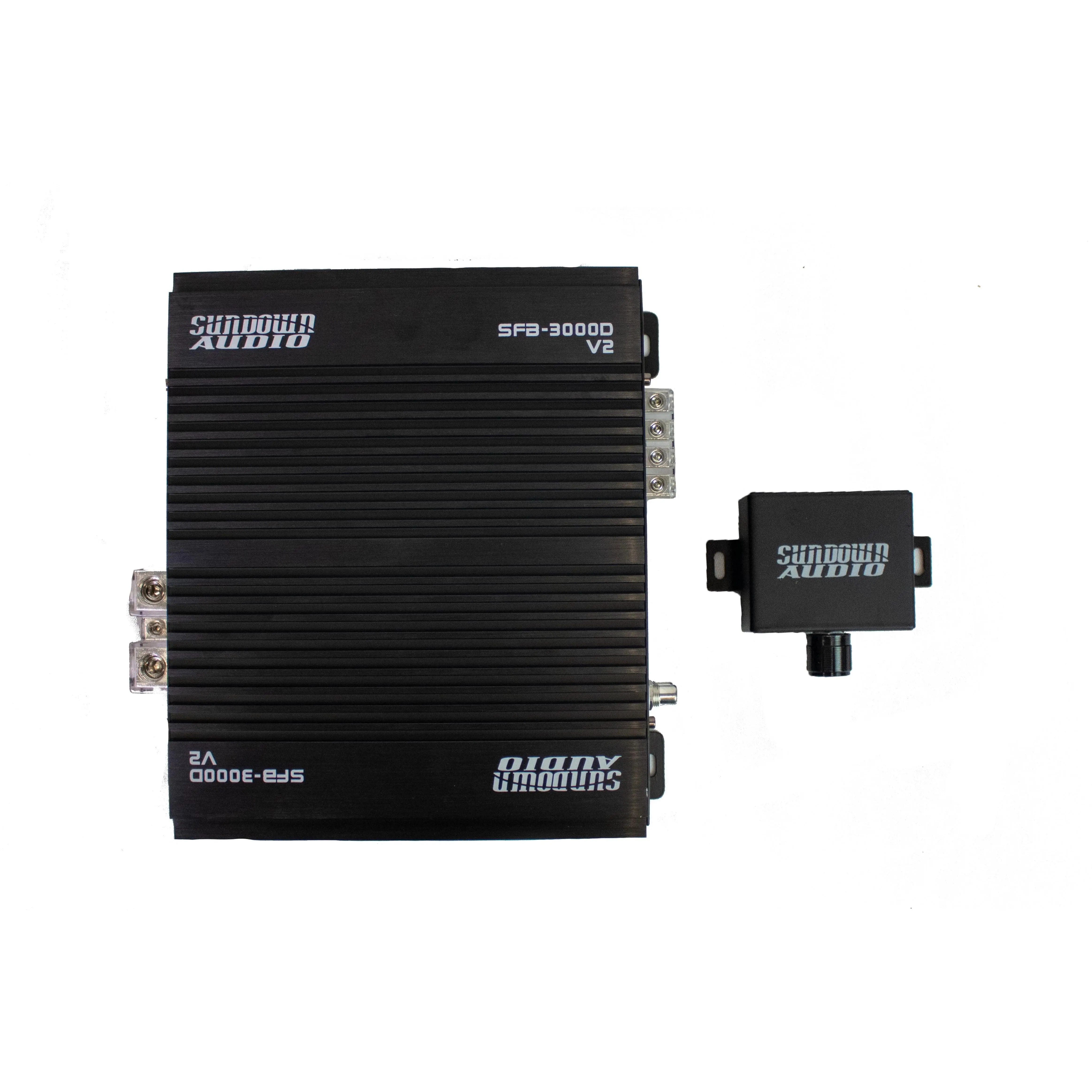 Sundown Audio SFB-3000D 3000W RMS Class D Monoblock Amplifier - 1 Ohm Stable, High-Efficiency Car Subwoofer Amp with Variable Crossover Filters, Bass Boost, and Smart Cooling