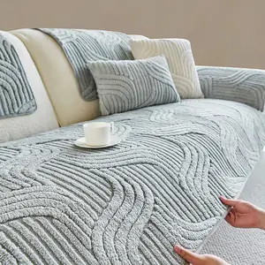 1PC Boho Jacquard Sofa Cover, Soft Plush Sofa Cushion, Pet-Friendly Non-Slip Sofa Protector, Couch Slipcover - Stain-Resistant, Durable, Machine Washable. Elegant and Comfortable, Fits 1/2/3/4-Seater & L-Shaped Sofas, Office Chairs, Room decor etc.