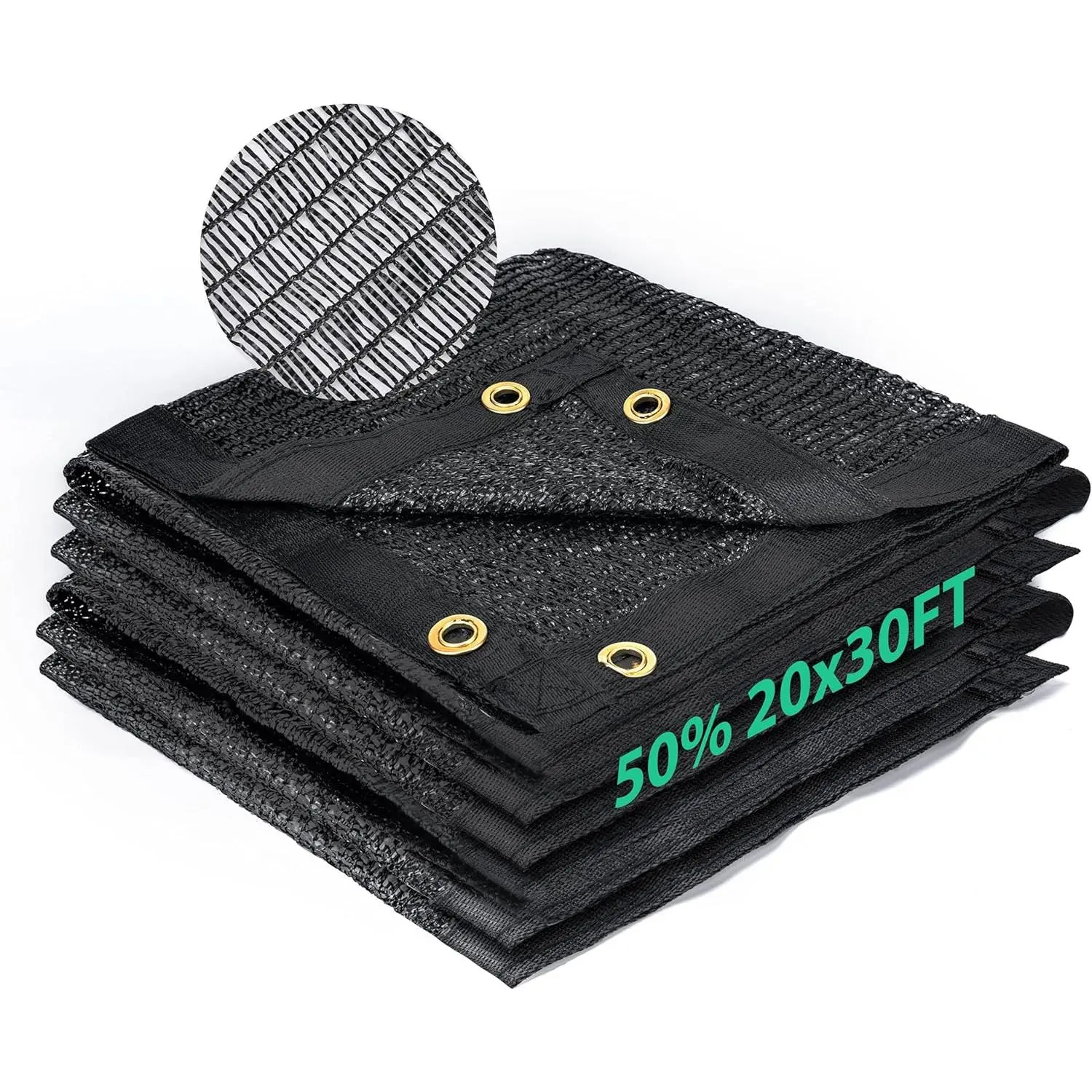 Garden 50% Shade Cloth, Resistant Sun Shade Net 20x30FT Mesh Tarp With HDPE Material And Reinforced Grommets Shade Trap For Greenhouse, Plant, Pergola, Backyard Patio Sunshade