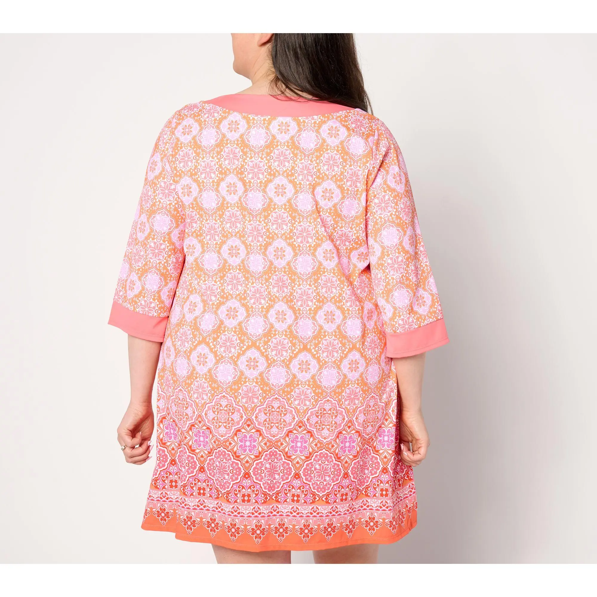 Isaac Mizrahi Live! Bridgehampton Printed Swim Cover Up Dress - TikTok Shop