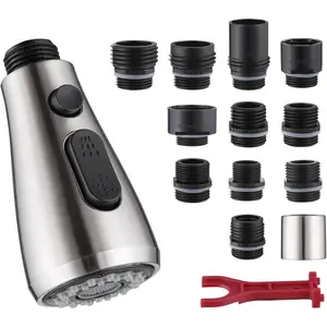2 Modes Kitchen Faucet   with 12 Adapters, Pull Down   for Kitchen Faucet, Kitchen Sink Sprayer  Compatible with ,  Standard, Kohler Faucets