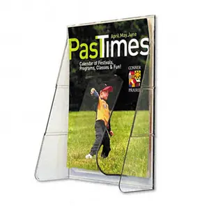 Deflect-O 55501 Stand Tall Plastic Pocket Magazine Display Rack Clear