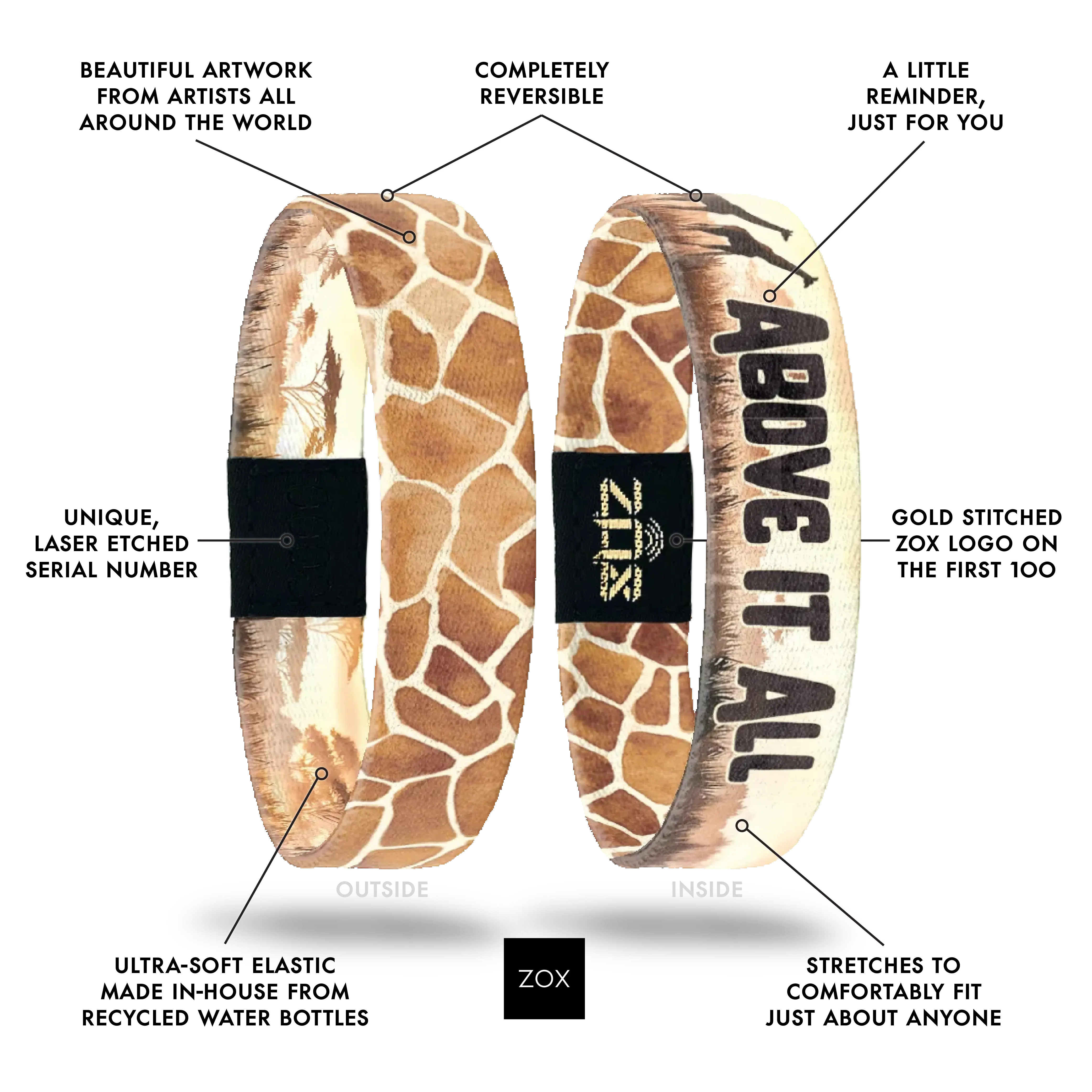 Animals Bracelet NFC Daily Inspirational Affirmation and Animal Fun Facts Bracelet for Women & Men, New Message Every Tap, Choose Your Topic, Waterproof Reversible Recycled