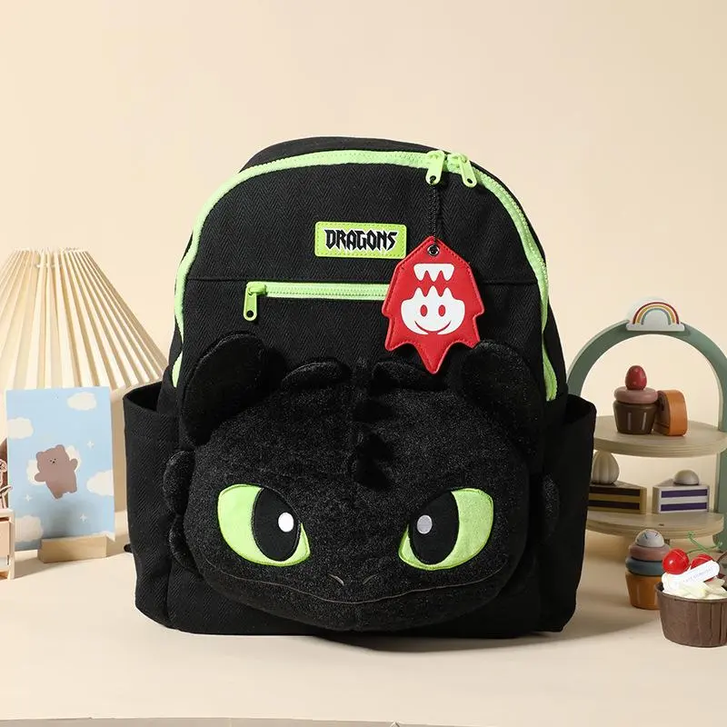 Genuine Global Dragon Training Master Toothless Boy Plush Doll Backpack Night Fury Large Capacity Backpack Doll Big Bag