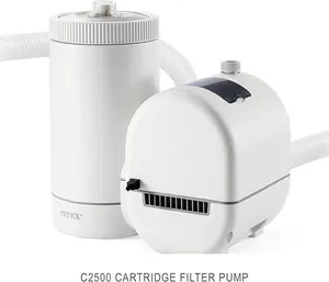 Intex Crystal Clear Cartridge Filter Pump C2500 Above Ground Pool Filtration System with Hydro Aeration Technology 2500 GPH