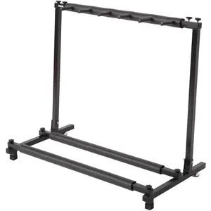Glarry 5 Multiple Guitars Stand Display Stand Guitar & Ukulele & Bass & Banjo Holder for Band, Studio, Home