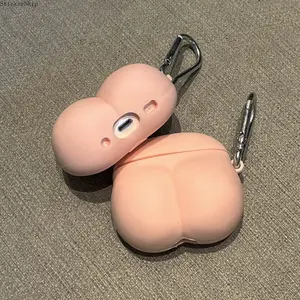 3D Peach Cartoon Soft AirPods Case, Flexible Creative Protective Shell, Durable Anti-Scratch Earbud Cover Compatible with AirPods 1 2 3 Pro, Lovely Fun Stylish Accessory for Daily Use and Cute Gift Giving
