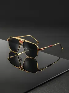 Men's Metal Square Frame Frog Sunglasses, Stylish Punk High-End Decorative Glasses for Streetwear, Perfect for Business Casual, Fashion Glasses