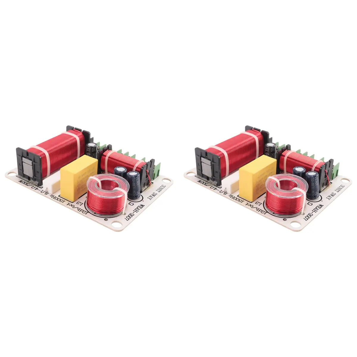 2X Audio 3-Way Speaker Frequency Divider, 300W HiFi Crossover Filter Distributor for DIY Home Speaker Modification (Car Interior Accessory)
