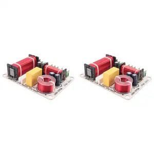 2X 3 Way Speaker Frequency Divider 300W HiFi Crossover Filter Frequency Distributor for DIY Home Speaker Modification