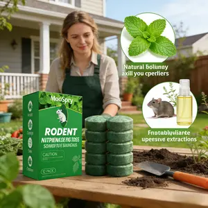 12 - Pack High - performance Peppermint Oil Mouse Repellent! Natural - based and user - friendly, it effectively deters rats, mice, ants, roaches, spiders, and squirrels. Sturdy for both indoor and outdoor use in garden and home. Lemon Pest Repellent