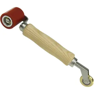 Welding Handheld Roller,40mm  Seam Roller with 6mm Brass Detail Penny Roller, Smoothing Seam Roller Tool for PVC/TPO/EPDM Single Ply Roofing Tape,Sound Deadening, Banner, Wallpaper etc.