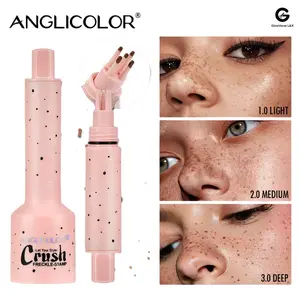 ANGLICOLOR Crush Freckle Stamp Pen - 1.0 Light Shade Quick-Dry Waterproof Smudge-Proof Liquid Micro-Powder Formula for Natural Sun-Kissed Look Daily Eyeliner Lipliner Makeup - Storage