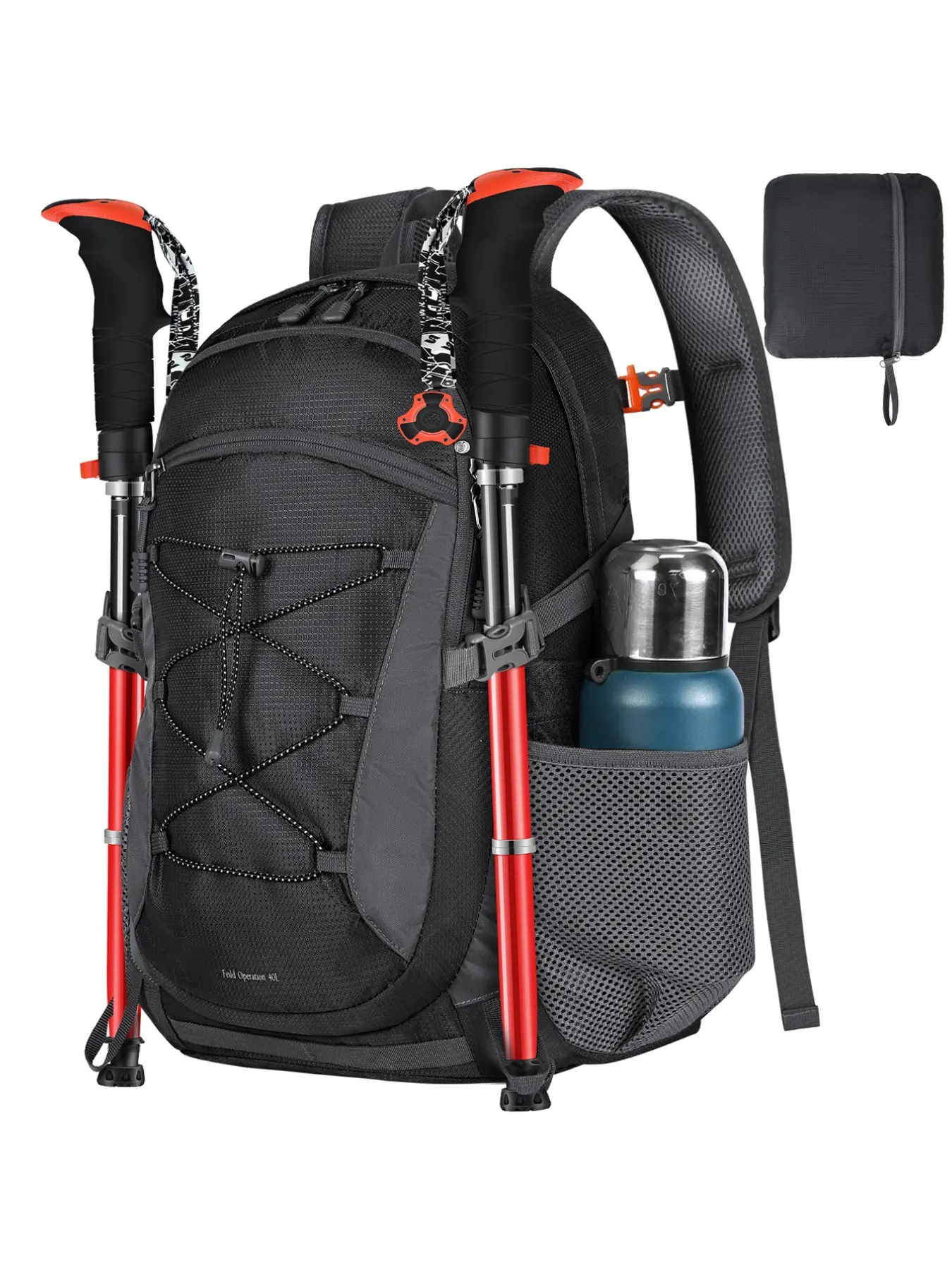 Hiking Backpack 40L Waterproof Camping Backpack, Lightweight Packable Backpack for Women Men, Outdoor Rucksack Travel Daypack Day Packs Hiking
