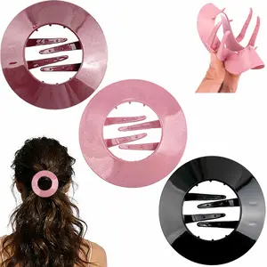 3PCS Flexible Hair Clips for Women Cloud Soft Clips Non-irritating Cozy Round Hair Clip Suitable for Lying Down and Driving, Oval Shape