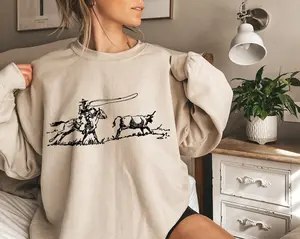 Rodeo Crewneck, Western Sweater, Cowboy, Unisex, Vintage, Fall Fashion